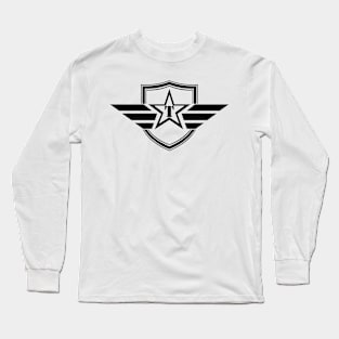 Military Army Monogram Initial Letter T Long Sleeve T-Shirt